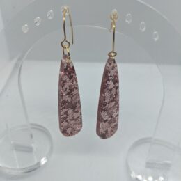 NYE Chunky Rose Glitter Dangle Earrings