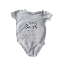 Personalised New Baby Onesie