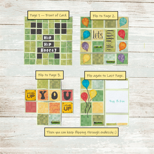 Card - minecraft style | Infinity | Neverending | Funfold | Birthday | Computer Game | Pixel Art | Gaming | Quirky