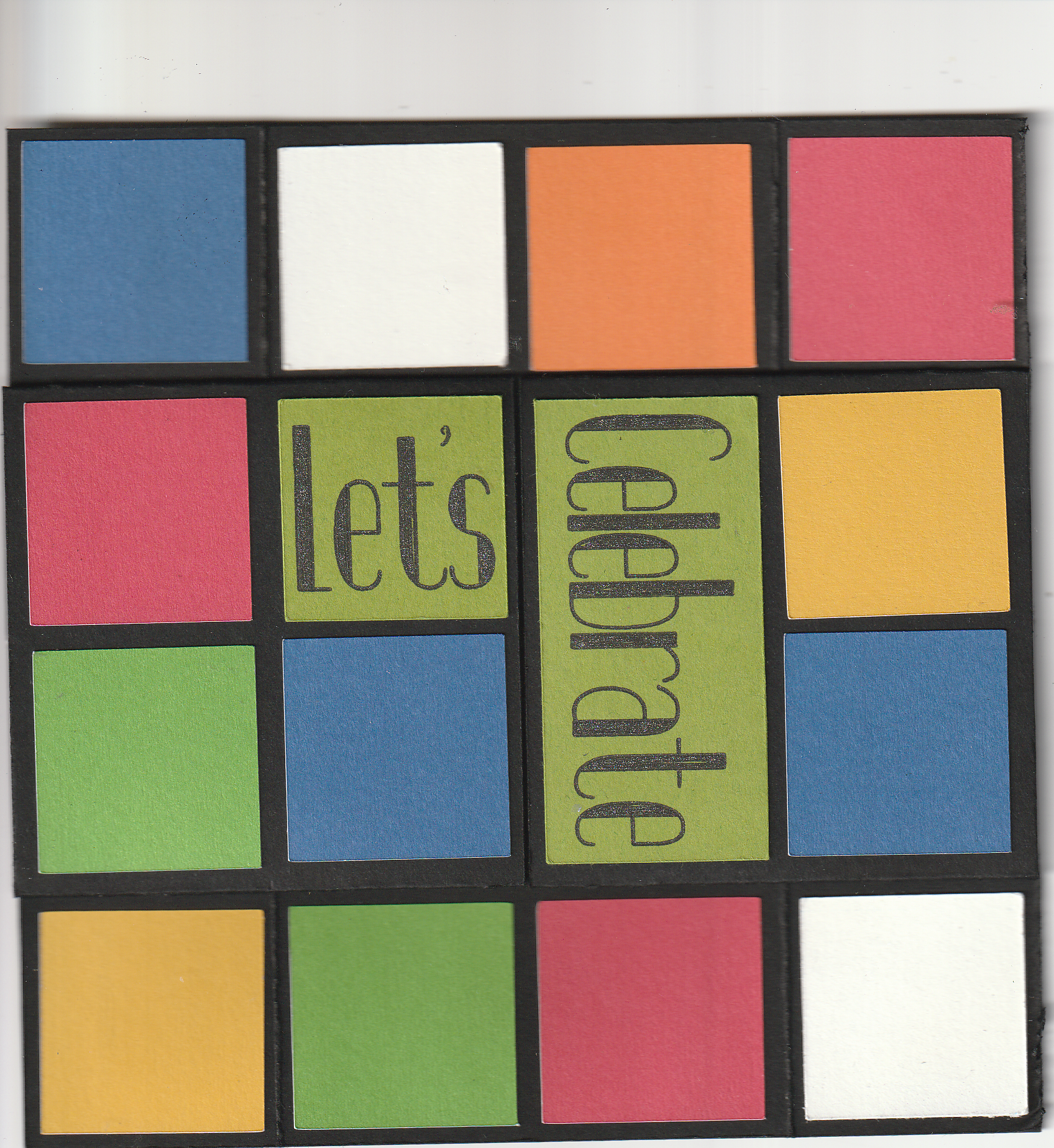 Colourful Puzzle Card Rubiks style | Infinity style | Birthday | Brain Teaser | 80's | Vintage | Quirky - Image 3