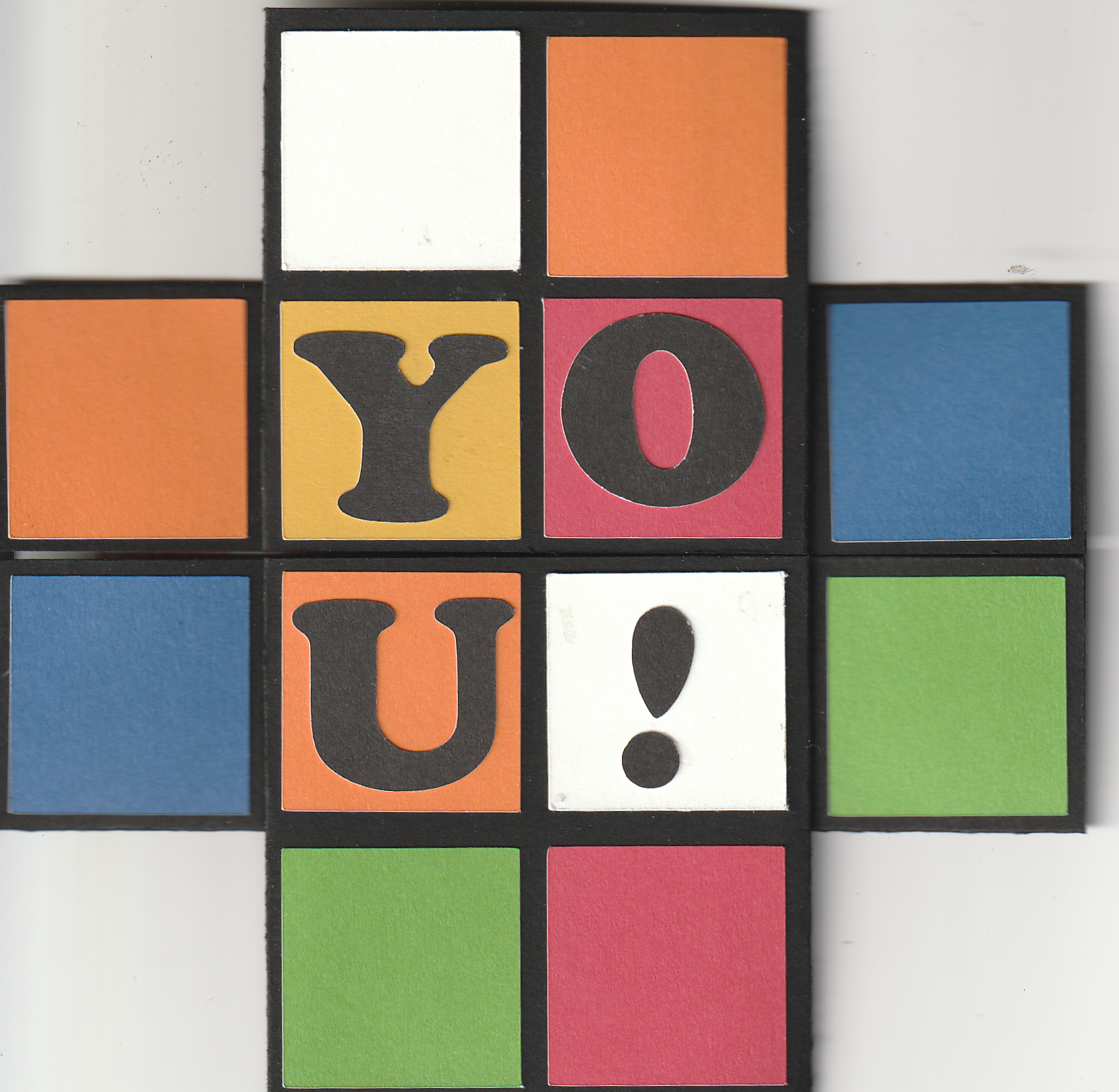 Colourful Puzzle Card Rubiks style | Infinity style | Birthday | Brain Teaser | 80's | Vintage | Quirky - Image 4