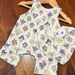 Baby overalls and bib set