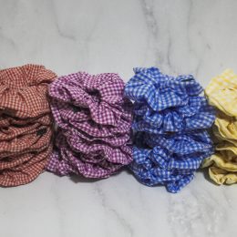 Gingham Scrunchies