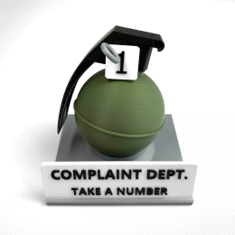 Complaint Dept Grenade - Funny Desk Decor