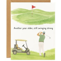 Golf themed Happy Birthday card