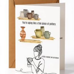 Pottery themed Happy birthday card